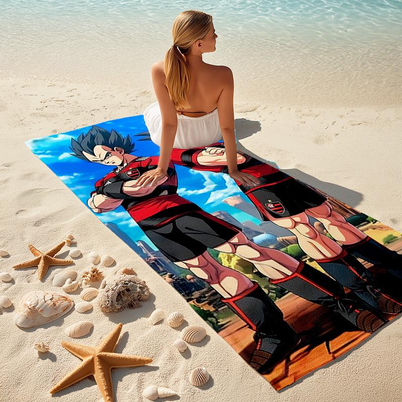 1pc Dragon Ball Z Saiyan Brothers Cartoon Quick Dry Microfiber Bath Towel for Swimming Surfing Camping Unisex Holiday. SJT7201110