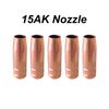15AK Nozzle Red Copper MIG Torch MAG Welding Gun Consumable Shield Cups