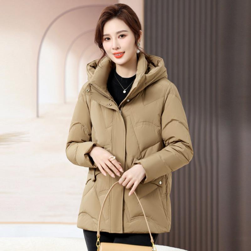 Мама зимняя хлопковая одежда короткое модное пальто новая хлопковая куртка для женщин среднего возраста зимняя пуховая хлопковая одежда