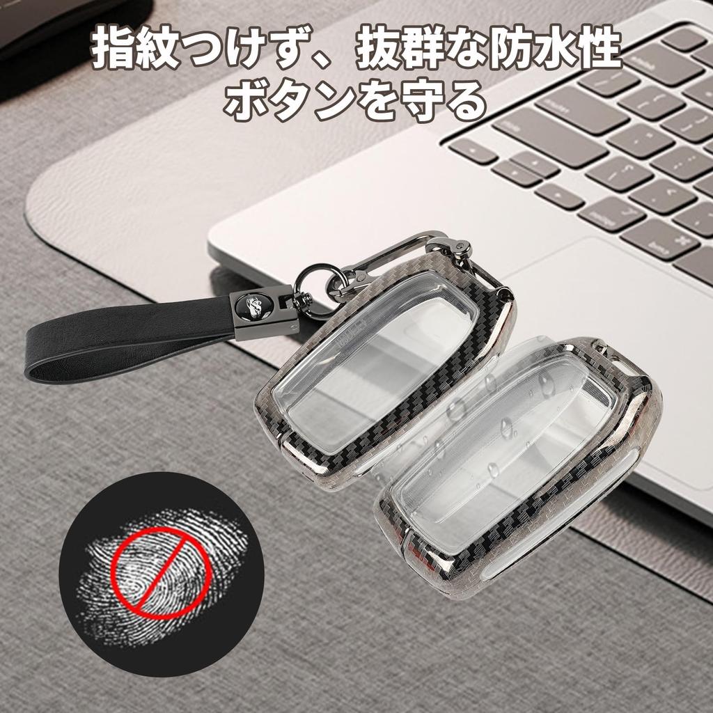 Чехол для ключа Toyota с карбоновым брелоком, водонепроницаемый, устойчивый к царапинам, не создает помех радиоволнам, подарочная коробка, цинковый сплав, ударопрочный, ТПУ,