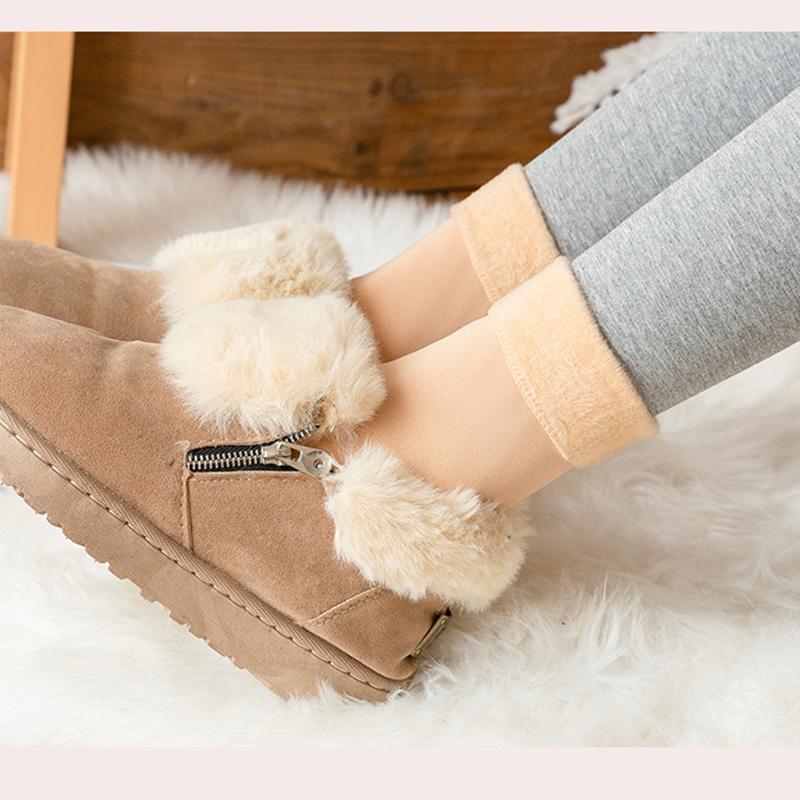 Men Women Socks Winter Warm Thicken Thermal Socks Velvet Cotton Soft Solid Sock Wool Cashmere Home Snow Floor Sock Autumn