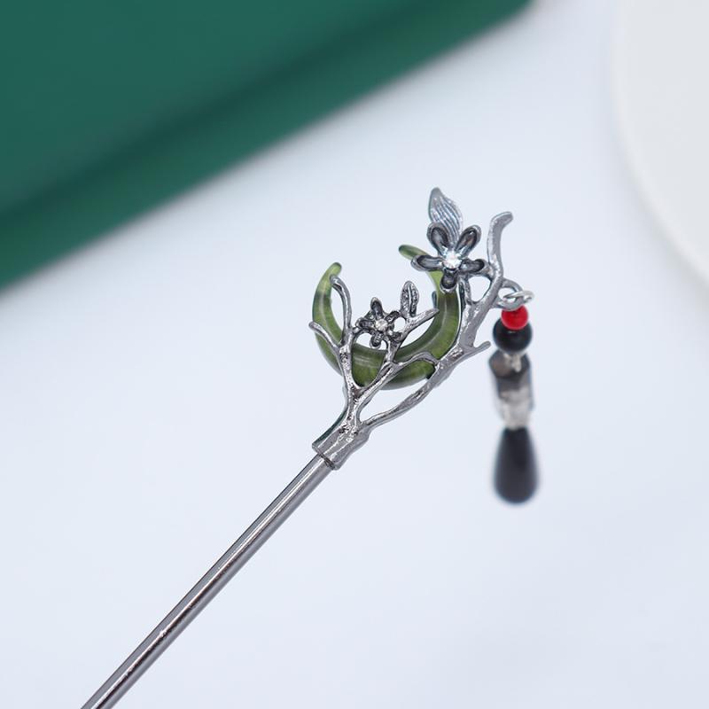 Hanfu Crescent Step Shake Hairpin Hair Accessories Hair Sticks For Buns Chinese Headwear Headdress Gift Alloy