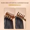 Large Tooth Scalp Massage Comb Wide Thick Anti-Static Natural Sandalwood Hairbrush Blood Circulation 2 in 1