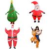 Christmas Santa Claus Inflatable Riding Reindeer Costume For Party Events
