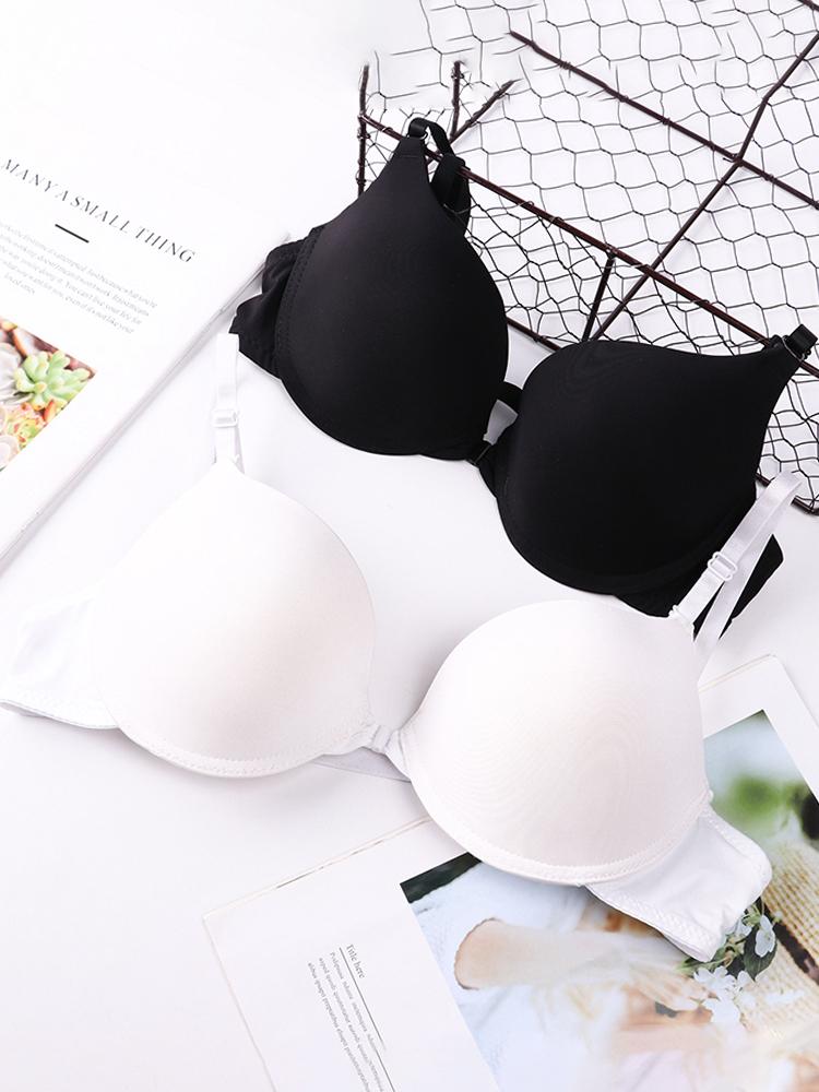 Женские комфортные бюстгальтеры на косточках больших размеров, гладкий женский бюстгальтер для футболки, нижнее белье, сексуальный бюстгальтер с глубоким V-образным вырезом, мягкий бюстгальтер-бралетт