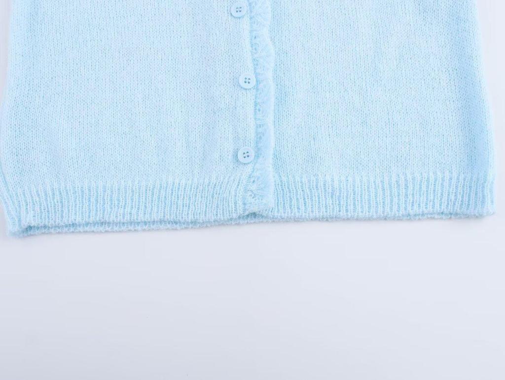 2025 Spring Women's European & American Style Long-Sleeve Knitted Cardigan, Fashionable & Versatile In Three Colors