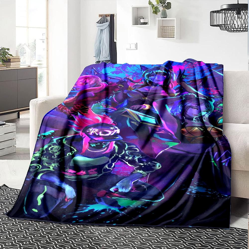 KDA Print Flannel Blanket High Quality Warm Comfortable Cover for All Seasons Perfect for Gifts Home Decor
