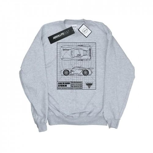 Disney Mens Cars Jackson Storm Blueprint Sweatshirt