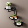 Rotating Window Plant Shelf Metal 3-Tier Floating Plant Display Stand Wall Mount Potted Plant Holder for Indoor Outdoor Home Office Bedroom Decor
