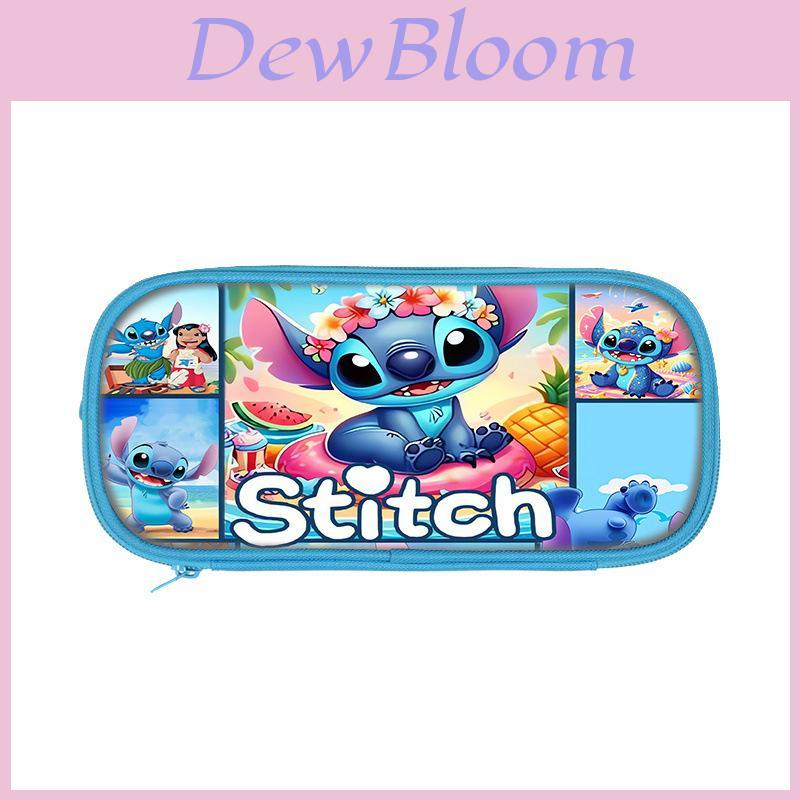 Двухслойный пенал Stitch для детей с полиэстером для хранения школьных принадлежностей