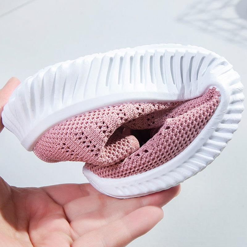 Summer Ladies Fly-woven Mesh Shoes Breathable Leisure Sports Low-top Non-slip Running Shoes