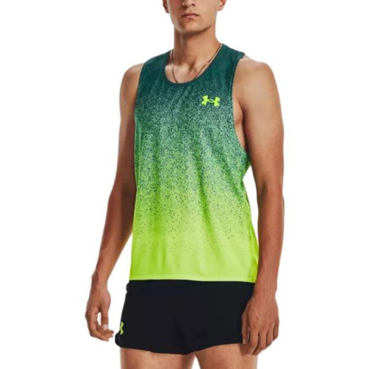 Under Armour Rush Logo Tank 'Green' Men's 1377314-722