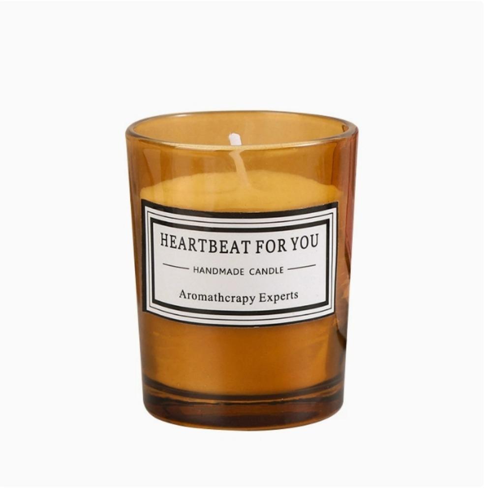 Маленькая ароматизированная свеча из стекла с ароматом чая, изготовленная вручную из растительного воска, ароматизированная свеча для помещений, бездымная