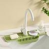 Quick Dry Faucet Splash Pad Slope Design Non Slip Sink Draining Tray Soft Surface Foldable Water Drip Catcher Restaurant Use
