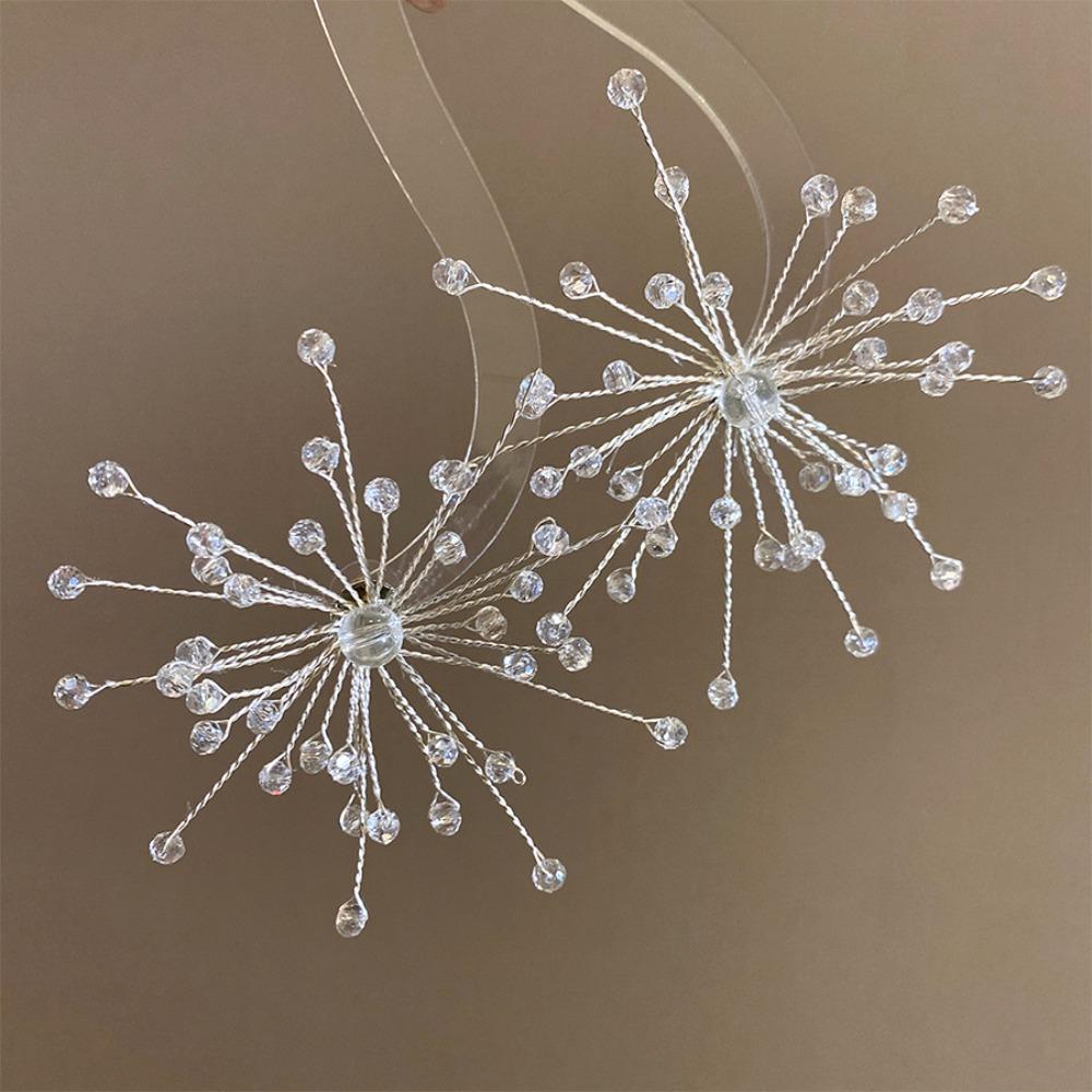 French Style Snowflake Earrings Personality Beaded Crystal Earrings Special Occasions