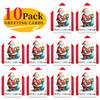 10PCS Christmas Greeting Cards Set with Envelopes, Cartoon Hand-drawn Xmas Cards for Holiday Wishes & Gifts