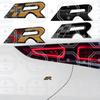gycsn9 3D R Front Grill Emblem Metal Car Side Badge Decoration Rear Trunk Sticker For 300 LEON 5f IBIZA 6j ATECA Race Flag