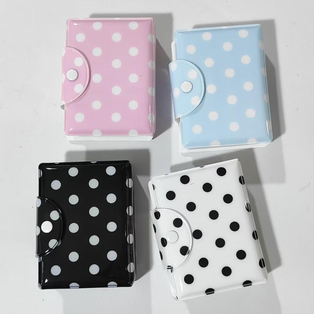 Polka Dot Photocard Binder 40 Slots Idol Picture Storage Book Portable Photo Album