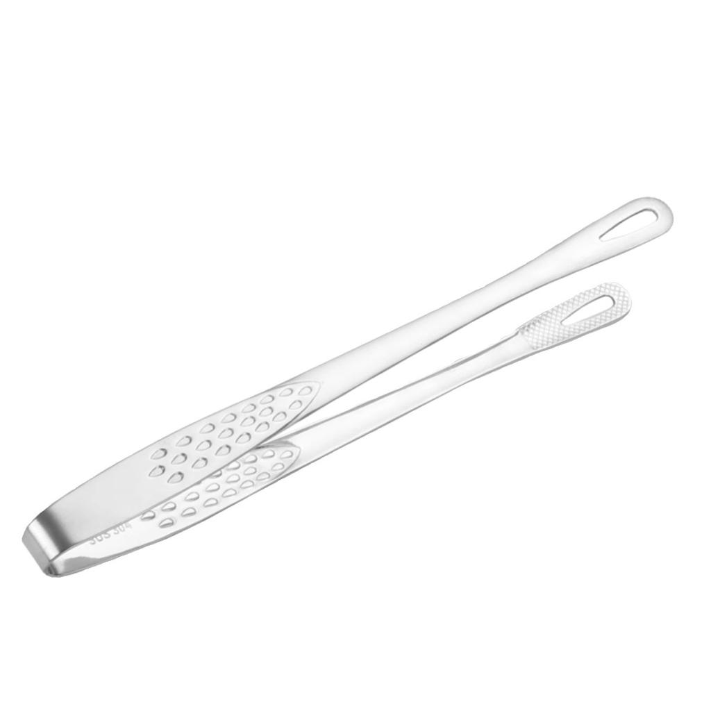 1pcs Stainless Steel Food Tongs Long Handle Non-slip Barbecue Tongs Steak Tongs Kitchen Cooking Tool Accessories BBQ Cooking Tongs