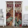 Альфонс Муха Шторы для гостиной Штора для комнаты 2 панели Домашний интерьер Шторы Жалюзи Перегородка Украшение на Хэллоуин