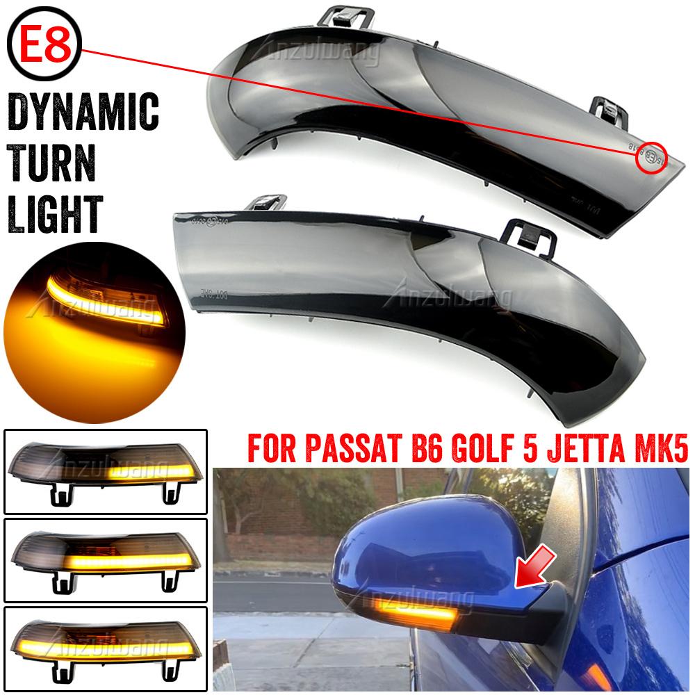 For VW Volkswagen GOLF 5 GTI plus MK5 Jetta Passat B6 B5.5 Variant EOS Sharan Rear Mirror Dynamic Blinker Turn Signal Light