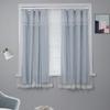90cmx150cm Lace Curtains Double Layer Polyester Living Room Hanging Curtain Window Decoration Blackout Drape Romantic