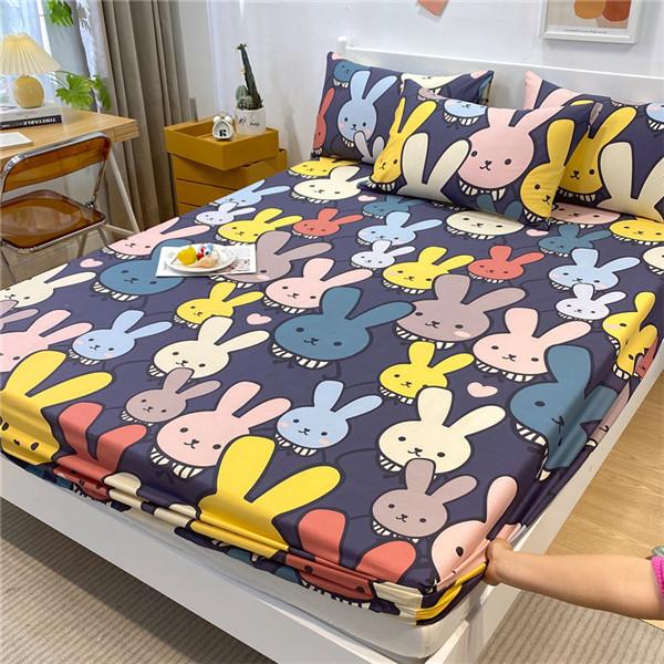 Хлопковая простыня с принтом, наматрасник с резинкой, простыня, двойная простыня королевского размера, без наволочки