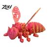 Decorative Magnetic Bee 3D Printed Refrigerator Magnet, Realistic Flexible Joint Figurine, Articulated Figure Decor for Kitchen Fridge & Office