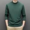 Double-sided Velvet Semi-high Collar Men's Long-sleeved T-shirt Warm Bottoming Shirt