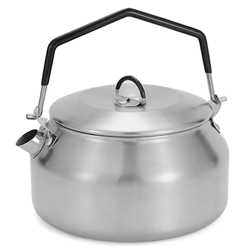 1л походный чайник из нержавеющей стали, чайник, кофейник, портативный чайник со свистком, кипящие чайники, уличный чайник