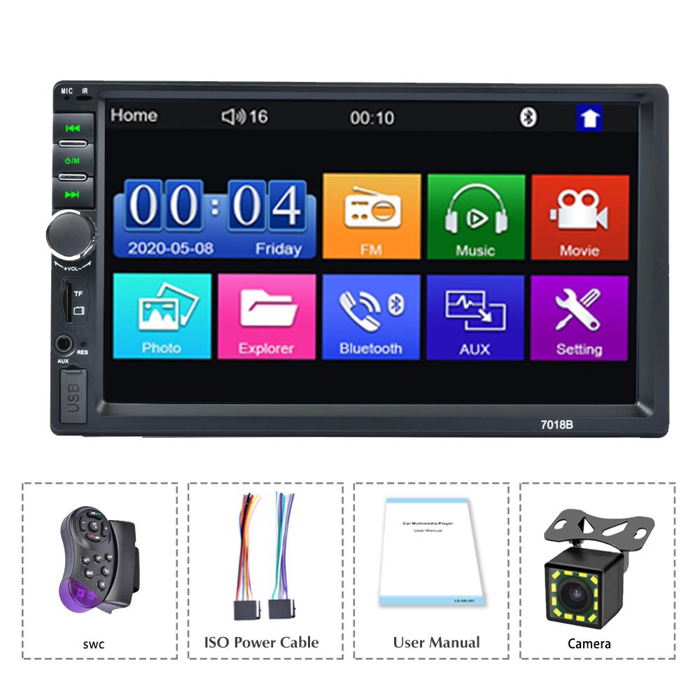 Reakosound 2 Din Car Radio BT Autoradio 7" Touch Screen Mirror Link Multimedia Video Player For Toyota KIA Ford VW Skoda 7018B