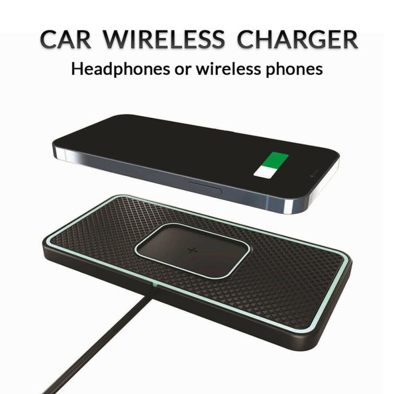 Резиновая подставка для автомобильного беспроводного зарядного устройства для быстрой зарядки 2-в-1, нескользящая, отдельный дизайн, совместимый для