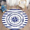 Круглый ковер в морском стиле для гостиной, спальни, детские коврики, мягкий кухонный коврик, нескользящий фланелевый ковер, напольный коврик для пикника, кемпинга