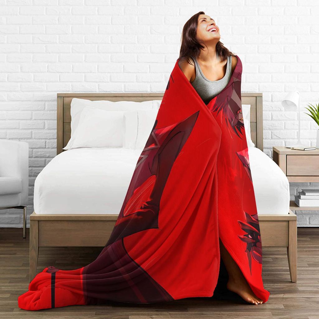 Vox Alastor Hazbin Hotels Plush Blanket Girls Boys Flannel Bedding Throws For Home Decor Soft Warm Quality Bedspread