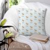 Brooklyn  Cheddar Square Pillowcase Pillow Cover Polyester Cushion Zip Decorative Comfort Throw Pillow for Home Sofa