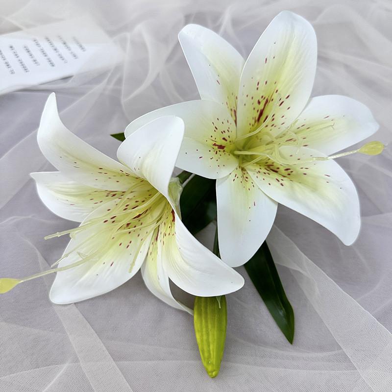 Luxury Lily 3d Printed Fake Flowers For Wedding Celebrations And Studio Use