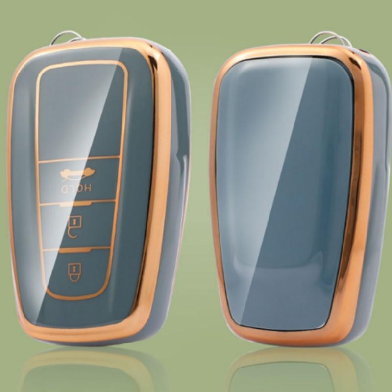 Waterproof Tpu Key Case Cover Bag Shell Holder for Toyota Prius Camry Corolla C-HR CHR RAV4 Prado 2018-2021 Key Protector Accessories