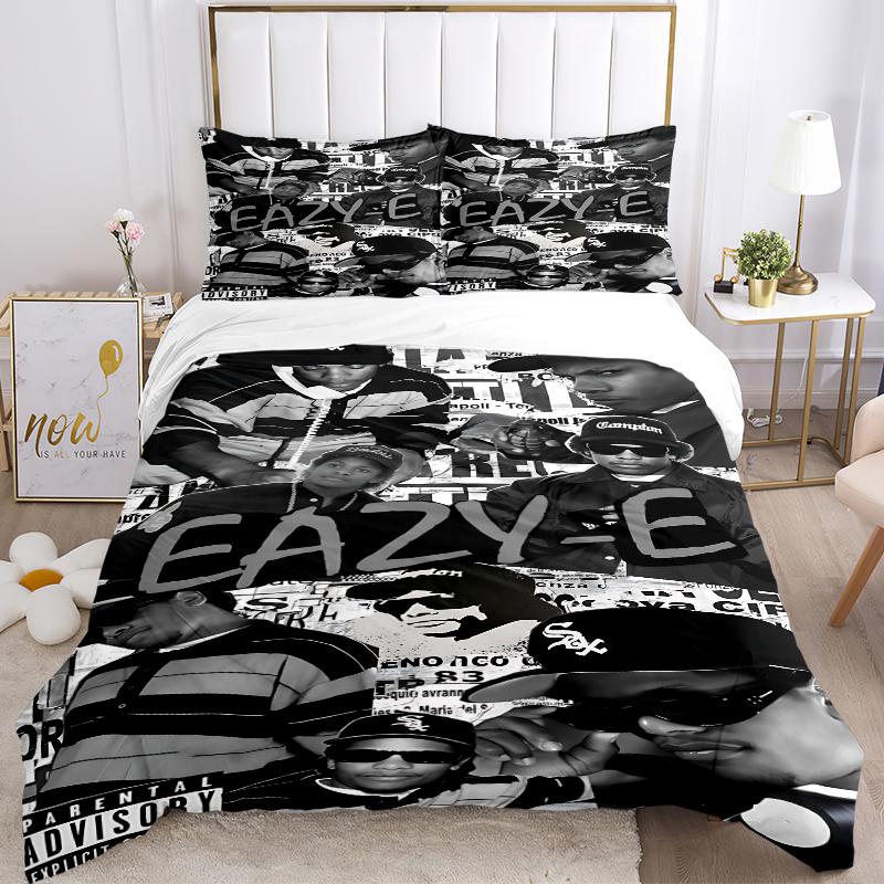 3Pcs Eazye Legacy Collage Bedding Sets For All Sizes New 3D Printed Bed Cover Comforter Duvet Cover Pillowcase Bedroom Decoration