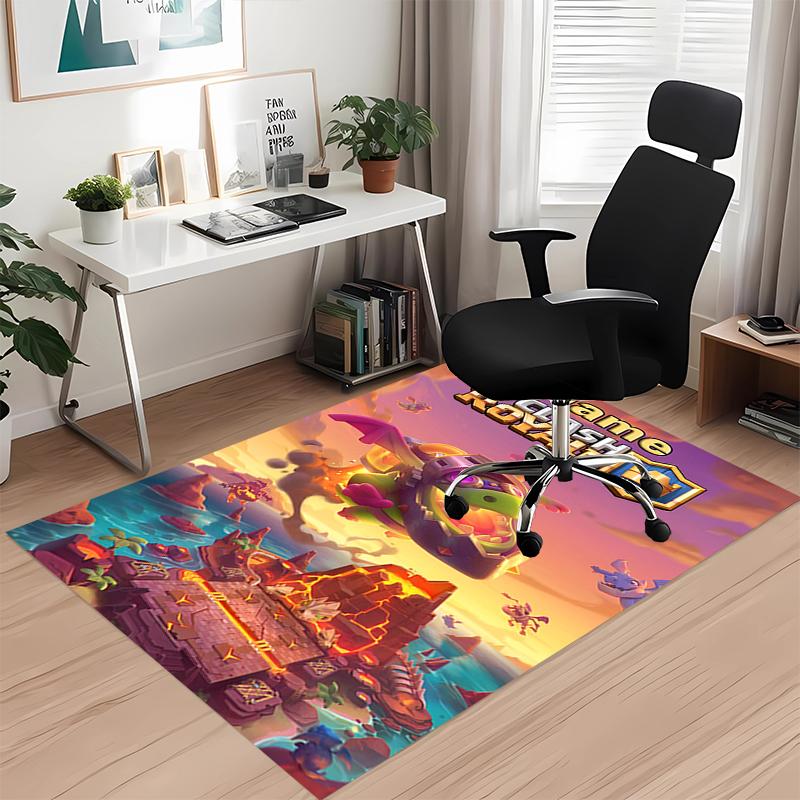 Custom Name Clash Royale Printed Carpet, for Office Chair Living Room Bedroom Kitchen Room Decor Gifts.