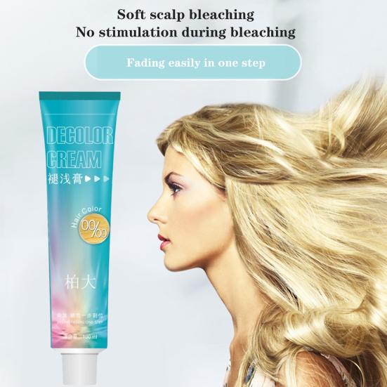 1000ml Quick Fading Hair Bleach Cream Non-Irritating Natural Extract Professional Milk Long Lasting Hair Bleaching Agent for Lady