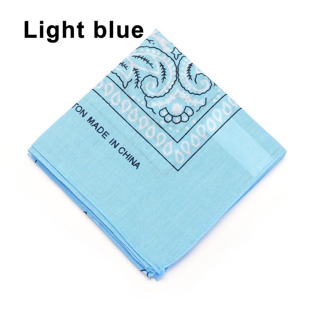 Головной убор Носовой платок 100% Хлопок Повязка для волос Пейсли Бандана Принтованные Квадратные Шарфы Напульсник