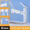 Single Hole Bathroom Basin Faucet Pull-out Brass Faucet Hot and Cold Water Mixer Water Tap Single Hole For Bathroom Sinks Taps