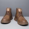 Классические кожаные мужские ботильоны Модные мужские высокие кроссовки Новые ботинки для активного отдыха и походов Удобные мужские повседневные боты Мотоциклетные ботинки