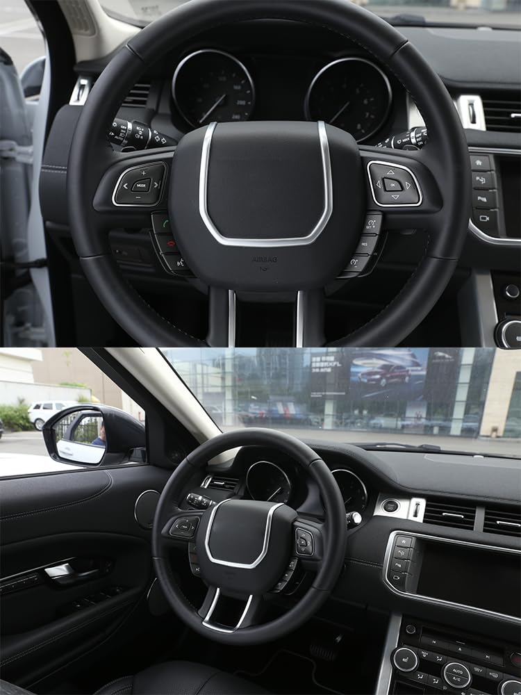 DIYUCAR Накладка на рулевую панель для Land Rover Range Rover Evoque 2012-2018, Самоклеящаяся накладка на руль, Панель интерьера, Индивидуальные аксессуары для автомобиля