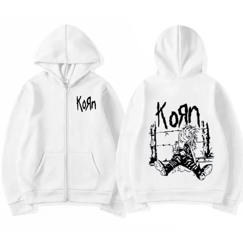 Korn толстовки на молнии рок-группа WORLD TOUR толстовки в стиле хип-хоп уличная куртка на молнии для мужчин и женщин флисовая одежда с длинным рукавом Y2K