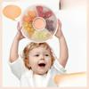 Round Rotating Lunch Box Can Carry Children's Snacks Outside Rotating Fruit Tray Sealed Dry Fruit Tray Moisture-proof