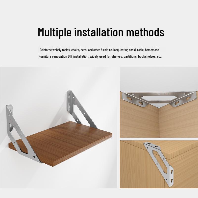 Stainless Steel L-shaped Corner Bracket Reinforcement Support for Furniture