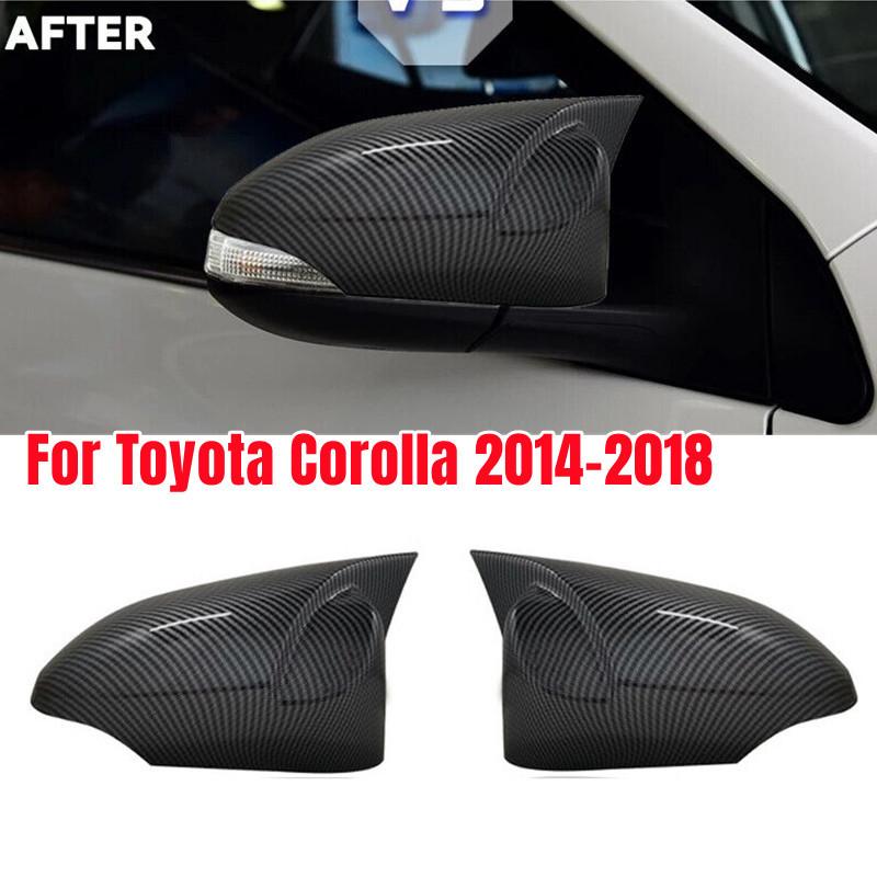 Для Toyota Corolla 2014 2015 2016 2017 2018 Автомобильное Зеркало Заднего Вида Боковое Зеркало Крышка Колпачок Крыла Внешняя Отделка Корпуса Двери Наклейка