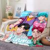 Custom Name Purple Power Sword Party Blanket For Couch Bed Plush Cozy Fuzzy Blanket Super Soft Warm Blankets For Fall And Winter 0916197