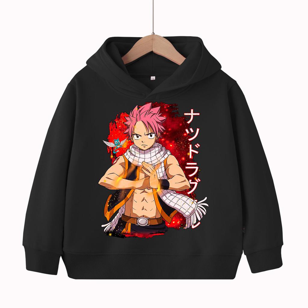 Fairy Tail Anime Children's-Hoodie Harajuku Hip Hop Pullover Tops Sweatshirt